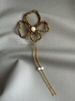 BC5192110 - Handmade Crystal Flower Brooch - Silver - Image 3