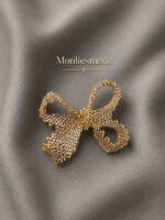 BC18810 - Handmade Bead Brooch - Bronze - Image 5