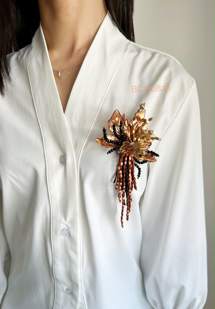 bc210826 Sekar bronzer brooch BC210826 - Image 1