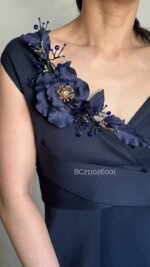 BC211026001 - Azure Blue Flower Brooch - Image 2