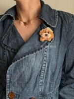 281026 - Mocca Cinnamon Doggy Brooch