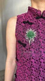 BC21102607 - Green Rose Radiance Brooch