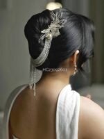 HC23092601 - Crystal Floral Dangle Hairpins
