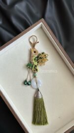 C131102603- Handmade Emerald Mini Birds Bag Chain