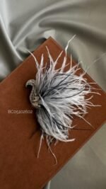 BC05102602 - Gray Swan Brooch