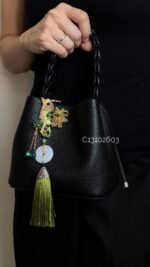 C131102603- Handmade Emerald Mini Birds Bag Chain - Image 3